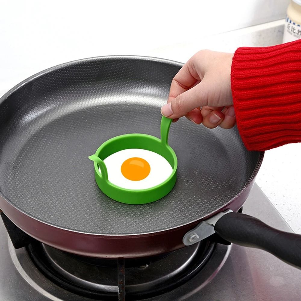Round Silicone Omelette Ring And Fried Egg Mold NonStick HeatResistant Breakfast Maker 1
