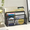3 Tier Metal Mesh Desk Organizer Tray Black Document And Magazine File Holder Rack 0