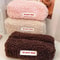 Plush Cosmetic Bag With Zipper Large Capacity Makeup And Travel Storage Pouch 3
