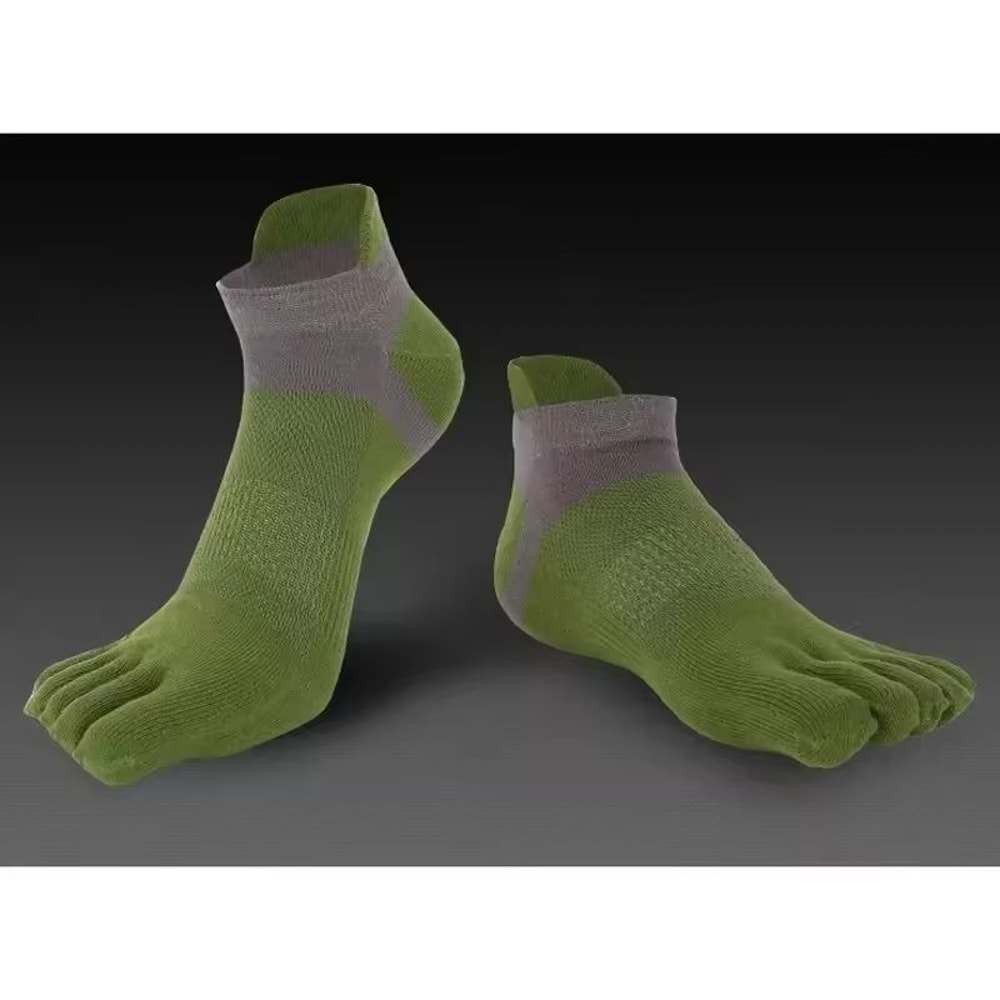 Breathable Five Toe Cotton Sports Socks For Men Moisture Wicking Athletic Socks 10