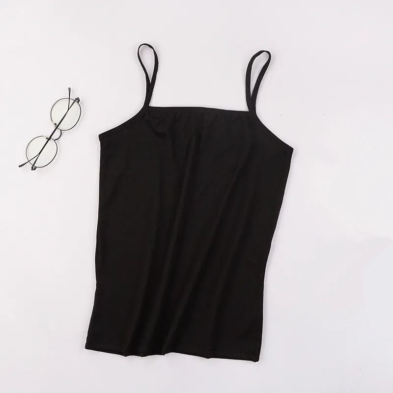 Women Slim Fit Camisole Crop Top Stretch Tank Vest Summer Layering Basic 7