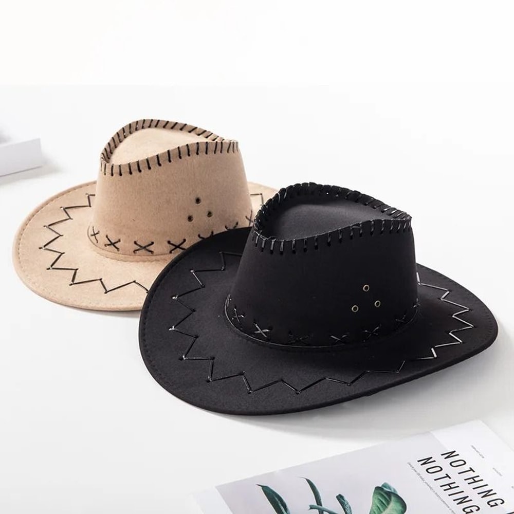 Wide Brim Western Cowboy Hat For Men And Women Casual Sun Hat For Costume And Outdoor Wear 2