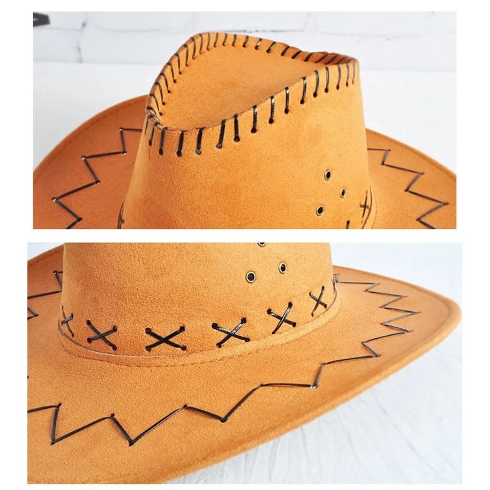 Wide Brim Western Cowboy Hat For Men And Women Casual Sun Hat For Costume And Outdoor Wear 4