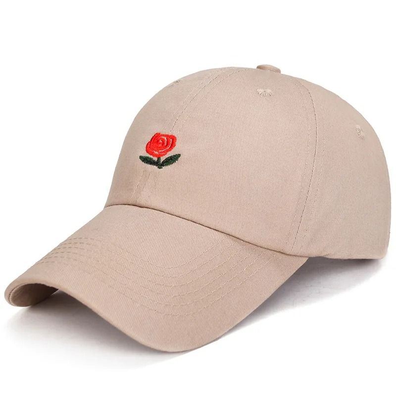 Unisex Rose Embroidered Baseball Cap Adjustable Cotton Streetwear Hat For Men And Women 10