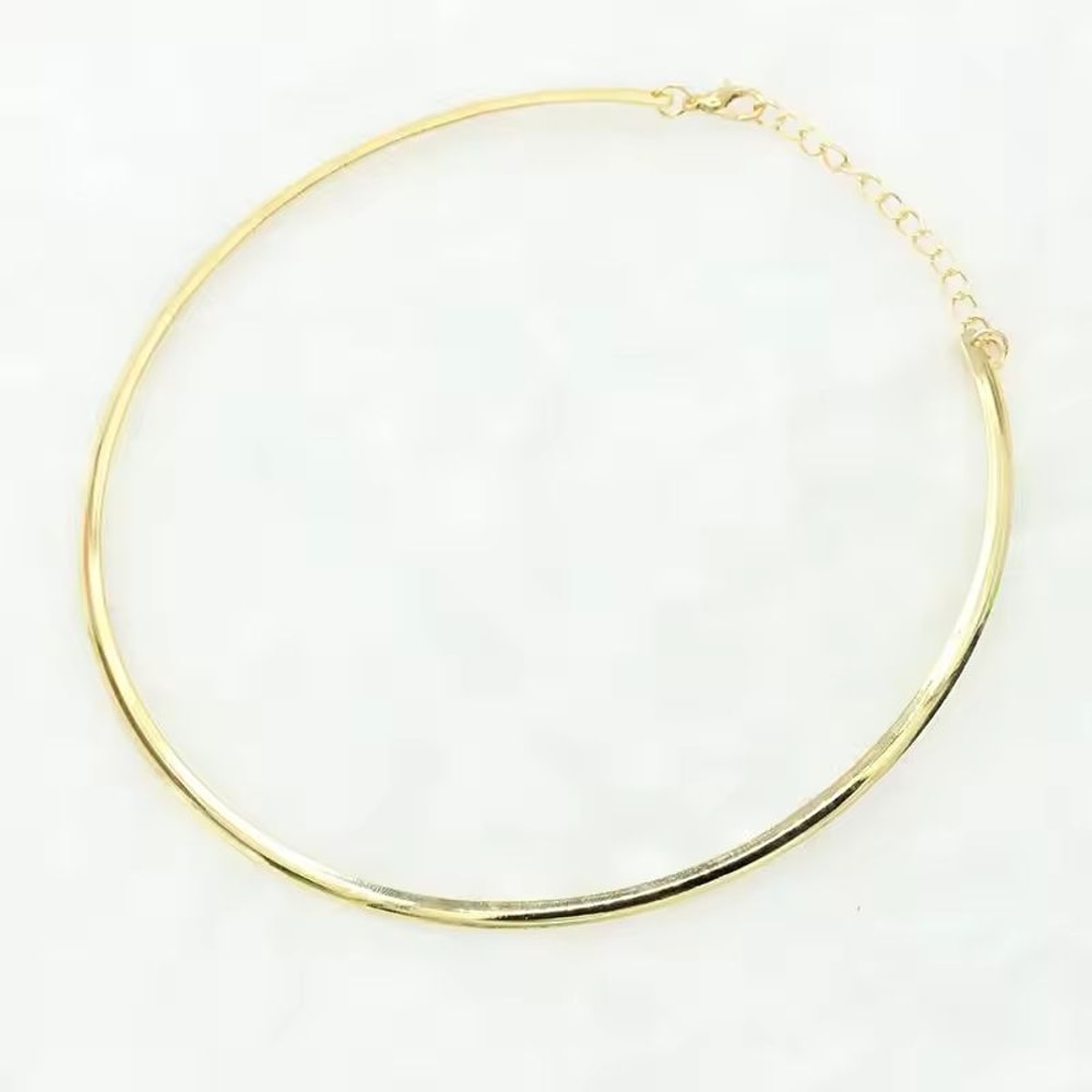 Bold Minimalist Circle Choker Necklace 3