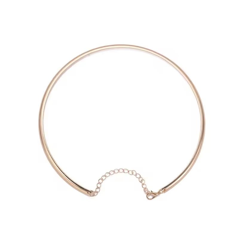 Bold Minimalist Circle Choker Necklace 6