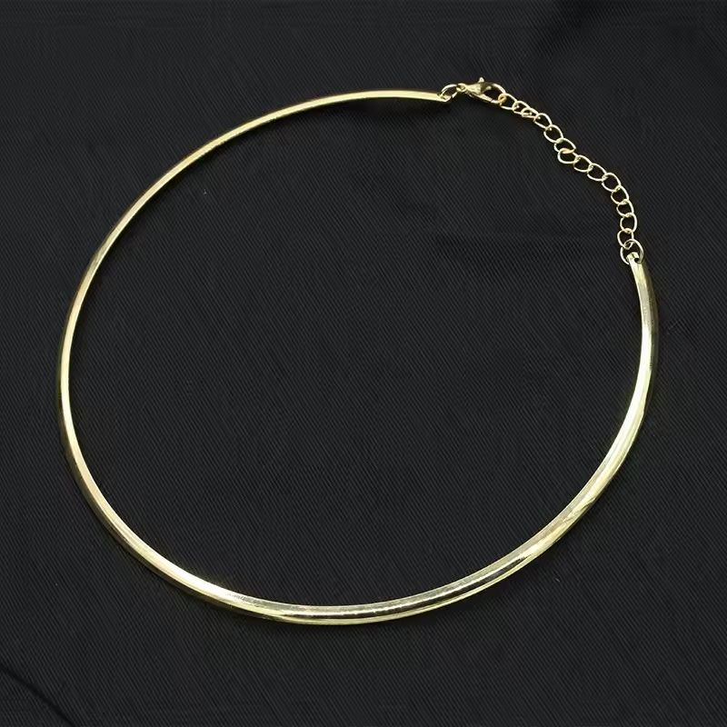 Bold Minimalist Circle Choker Necklace 0