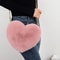 Faux Fur HeartShaped Crossbody Bag 0
