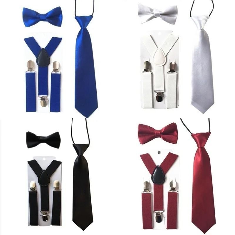 3Piece Kids Suspenders And Bowtie Set 0