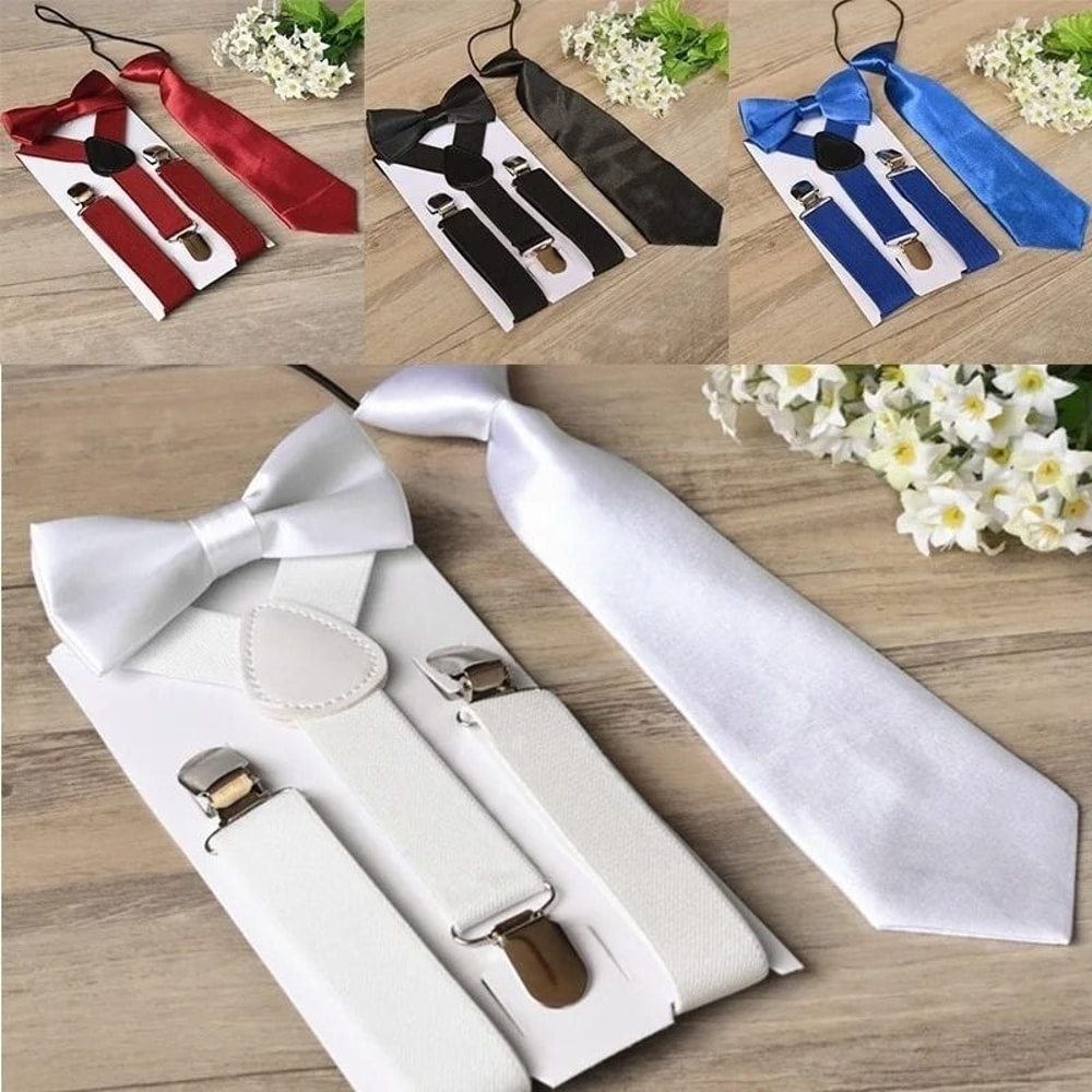 3Piece Kids Suspenders And Bowtie Set 3