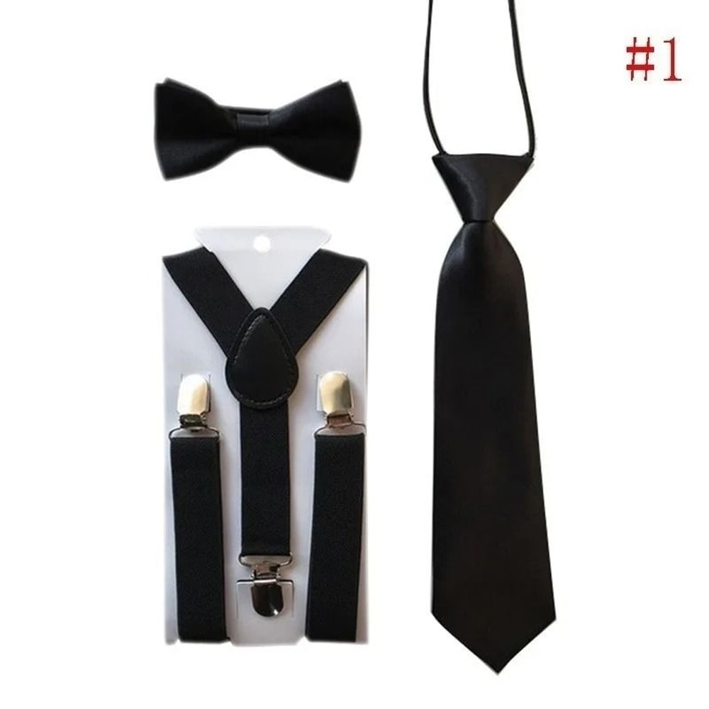 3Piece Kids Suspenders And Bowtie Set 4