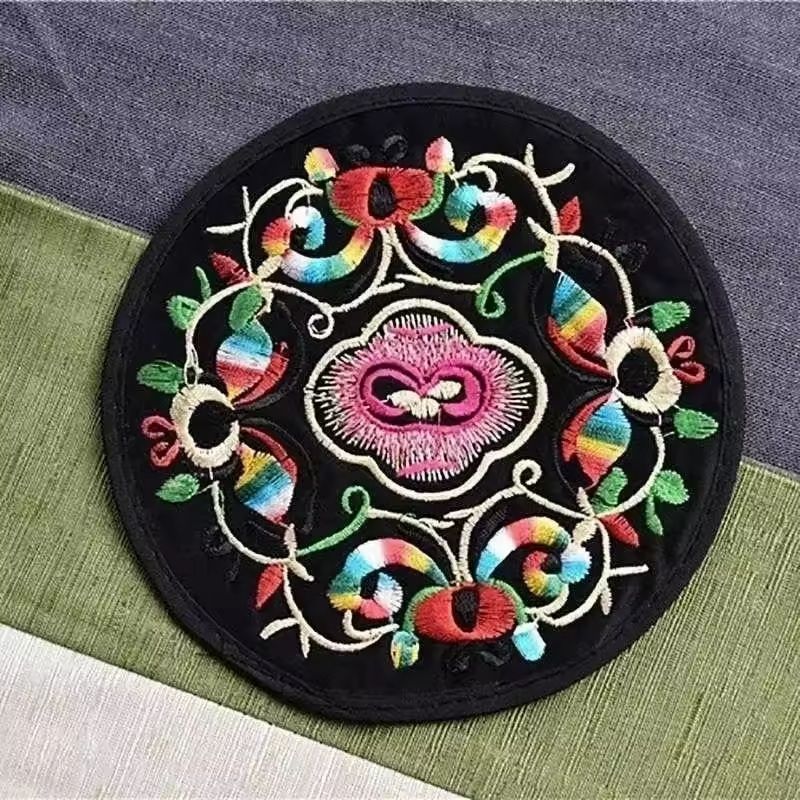 Vintage Floral Embroidery Coasters 4