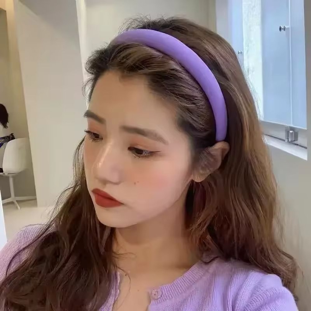 Vintage Candy Color Padded Sponge Headband 1