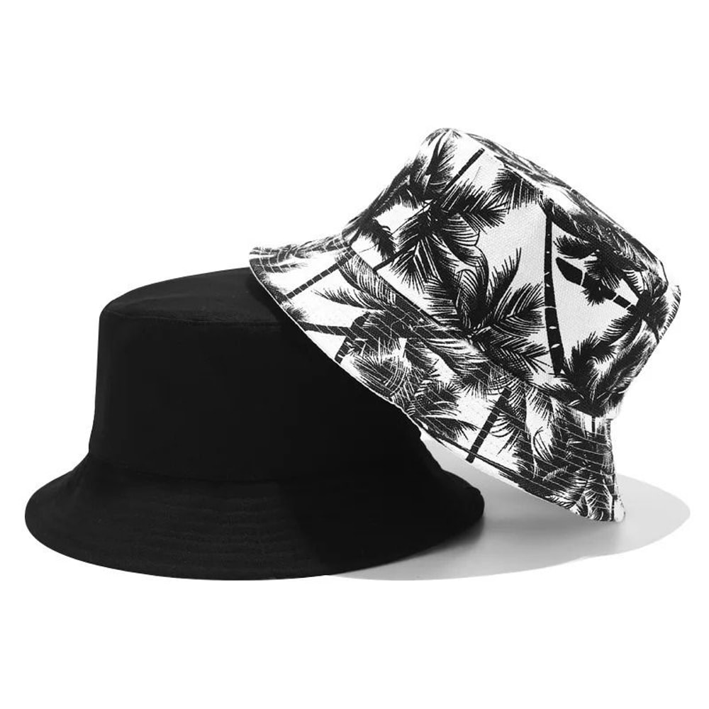 Reversible Coconut Tree Print Bucket Hat 0
