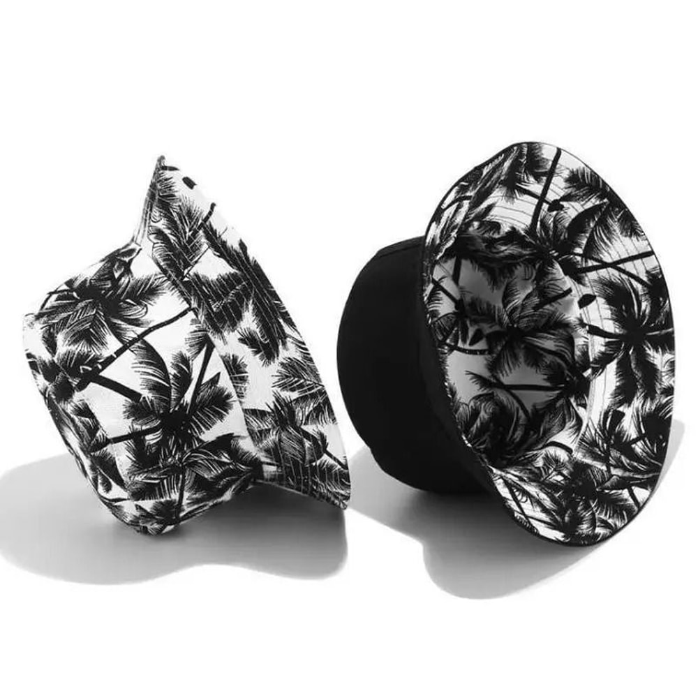 Reversible Coconut Tree Print Bucket Hat 1