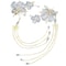 Classic Crystal Pearl Floral Bridal Hair Comb 1