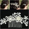 Classic Crystal Pearl Floral Bridal Hair Comb 2