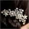Classic Crystal Pearl Floral Bridal Hair Comb 3