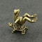 Antique Brass Tortoise And Frog Miniature Sculpture 0