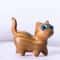 Handmade Sandalwood Kawaii Cat Miniature Figurine 4