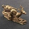 Antique Copper Tiger King Catching Deer Statue 1