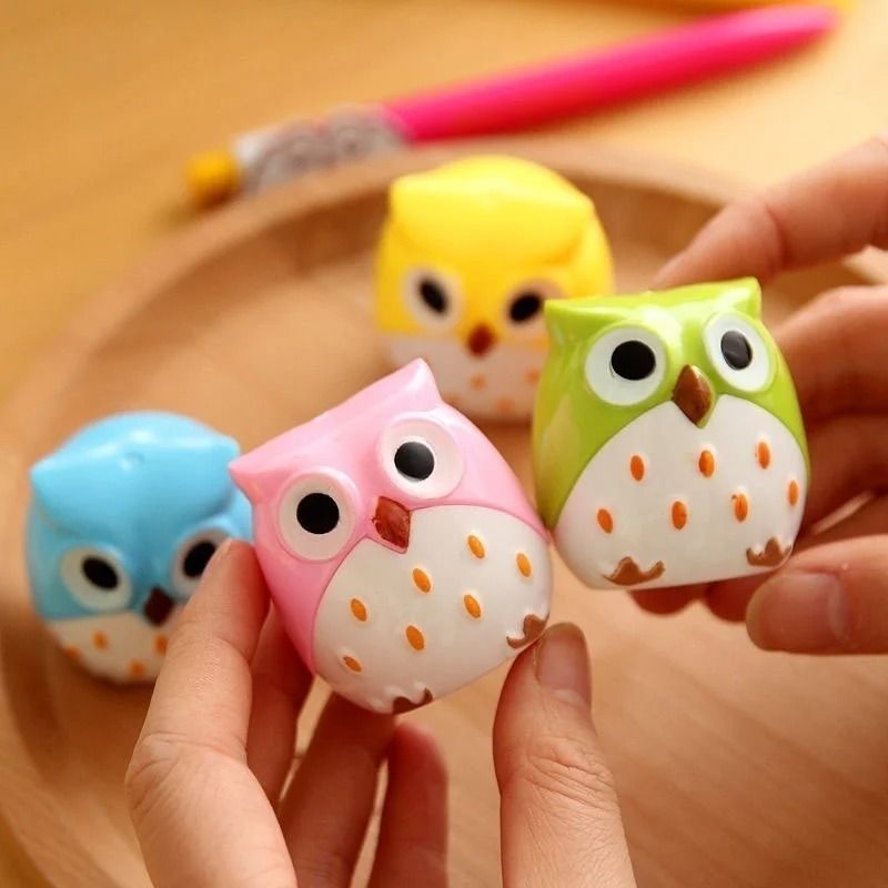 Mini Owl Pattern DualHole Pencil Sharpener 3