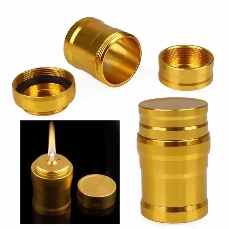 Portable Gold Metal Mini Alcohol Lamp 0