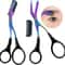 Professional Stainless Steel Eyebrow Trimmer Scissors With Precision Comb 0