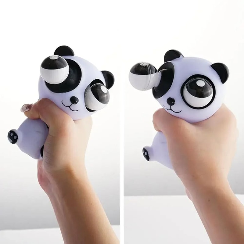 Big Eyes Panda Decompression Toy Slow Rebound Stress Relief Squeeze Doll 4