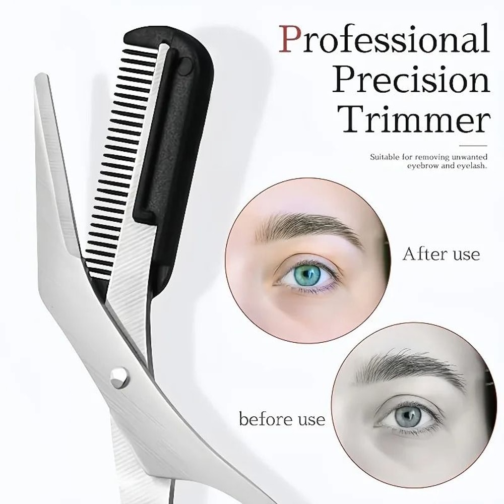 Professional Stainless Steel Folding Eyebrow Trimmer And Precision Grooming Razor 1