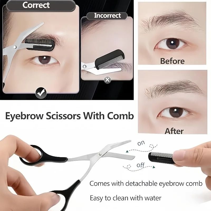 Professional Stainless Steel Folding Eyebrow Trimmer And Precision Grooming Razor 5