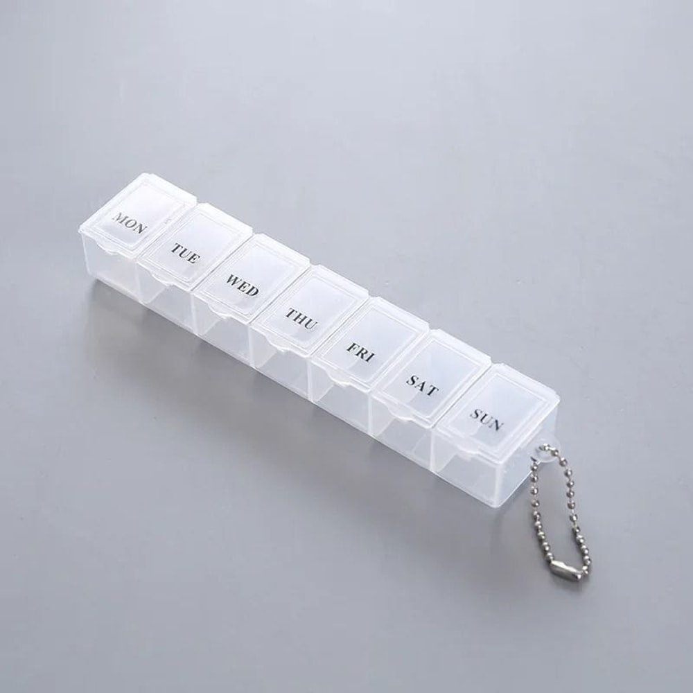 Weekly 7 Day Pill Organizer And Medication Storage Container 6