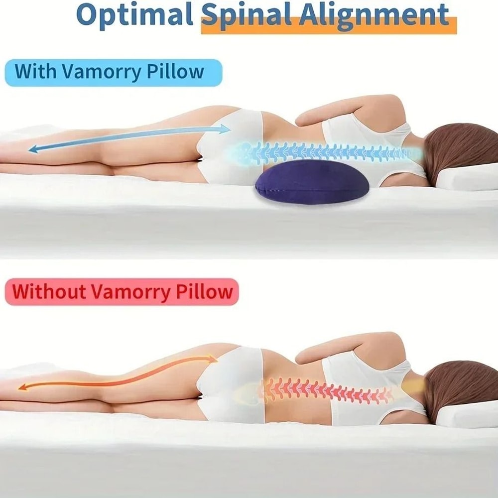 Adjustable Inflatable Lumbar Support Pillow For Sleep And Back Pain Relief 3