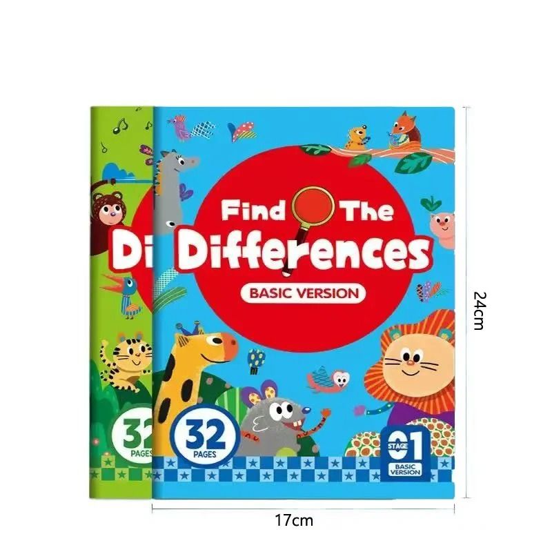 32 Page Interactive Learning Book Game For Kids Finding Differences Drawing Notebook 5
