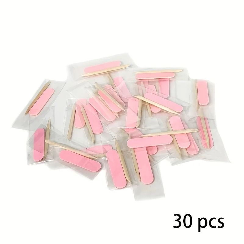 30 Piece Mini Nail Files And Colorful Wood Cuticle Pusher Kit 11
