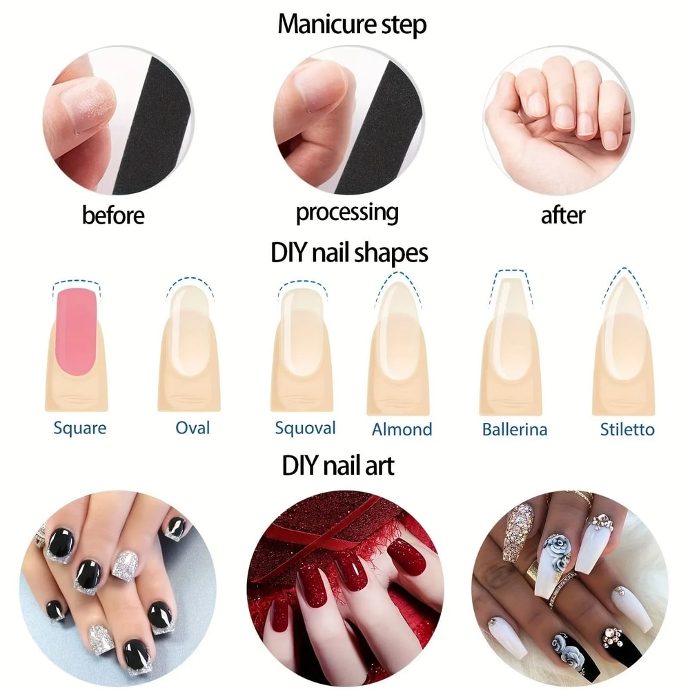 30 Piece Mini Nail Files And Colorful Wood Cuticle Pusher Kit 3