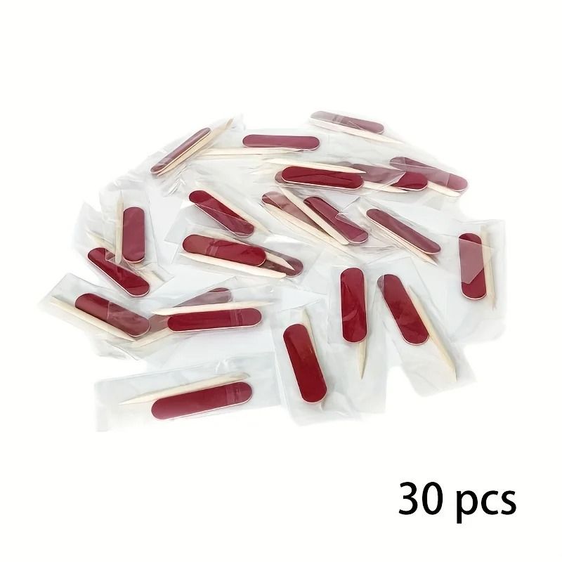 30 Piece Mini Nail Files And Colorful Wood Cuticle Pusher Kit 6