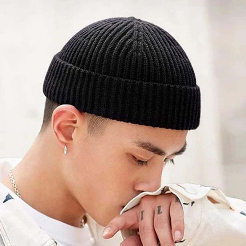 Knitted Hat For Men And Women Wool Fashion Simple Warm Skullies Winter Beanie Cap 1