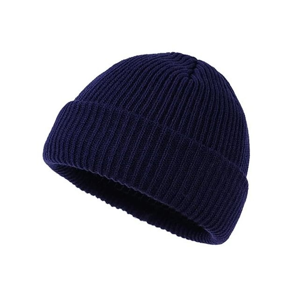 Knitted Hat For Men And Women Wool Fashion Simple Warm Skullies Winter Beanie Cap 8