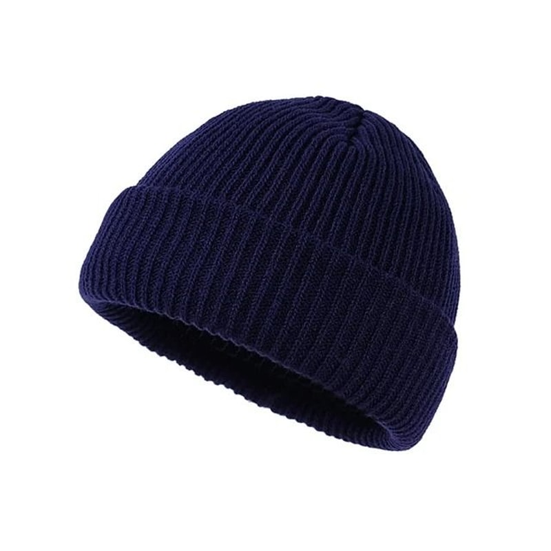 Knitted Hat For Men And Women Wool Fashion Simple Warm Skullies Winter Beanie Cap 8