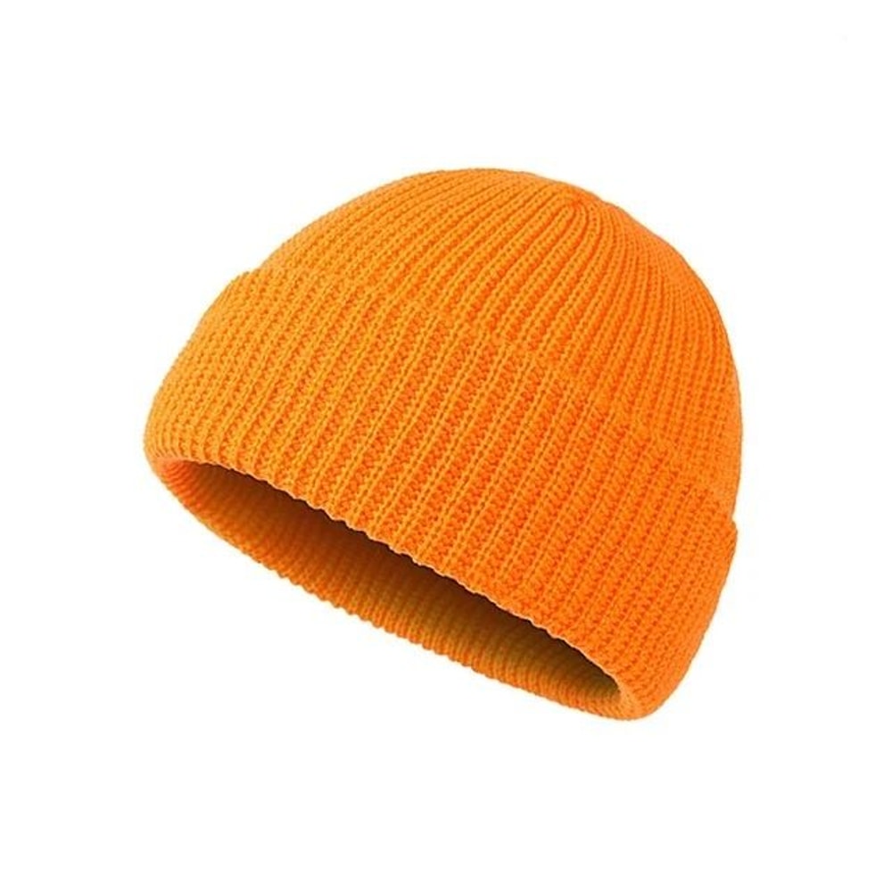 Knitted Hat For Men And Women Wool Fashion Simple Warm Skullies Winter Beanie Cap 11