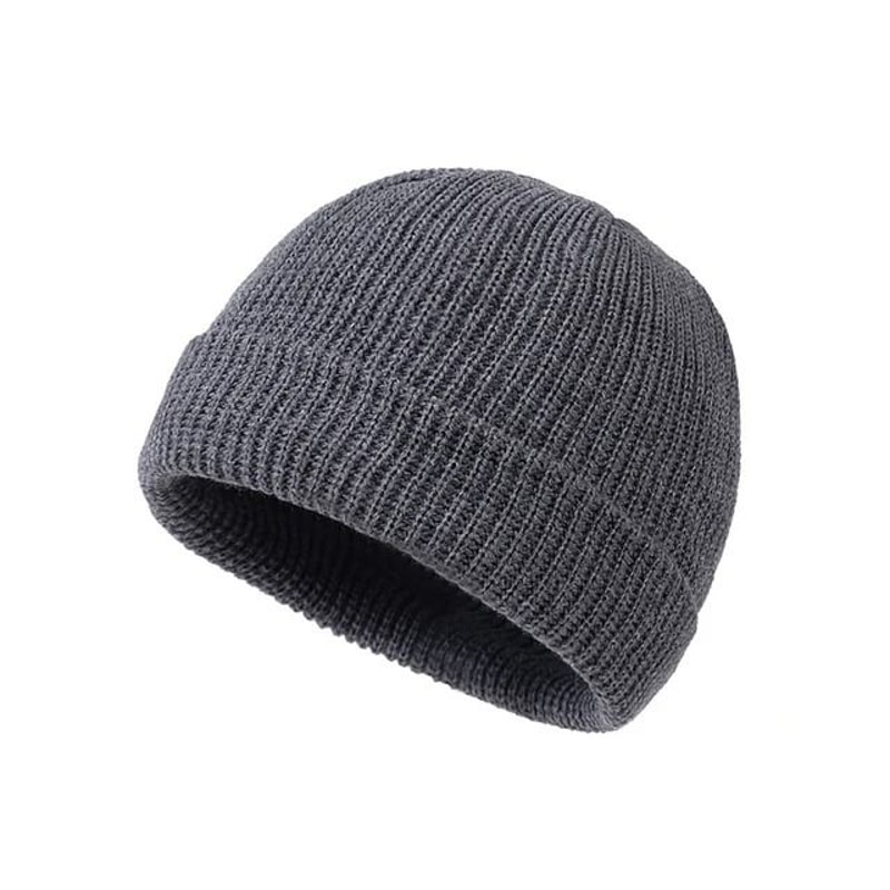 Knitted Hat For Men And Women Wool Fashion Simple Warm Skullies Winter Beanie Cap 13
