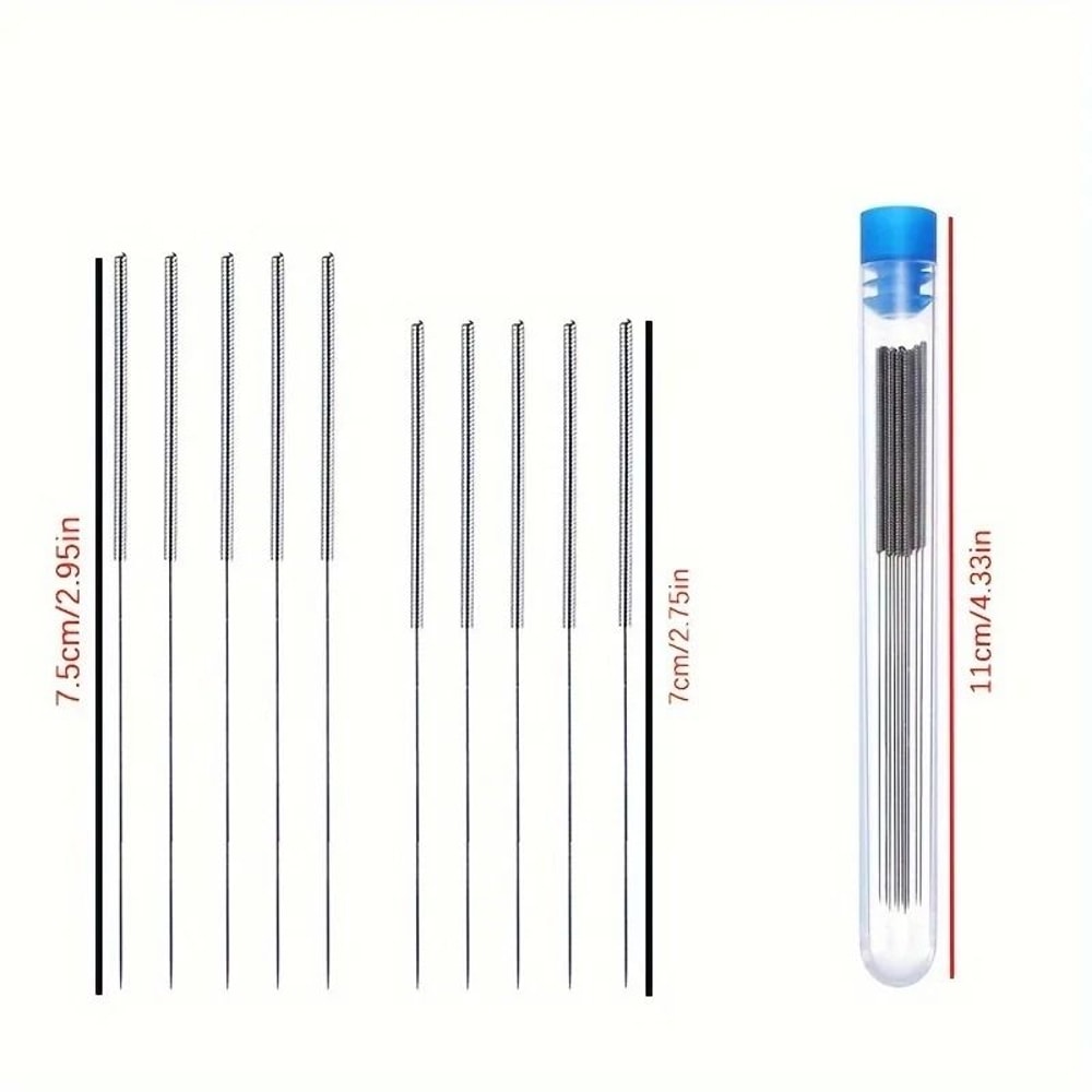 10 Piece 3D Printer Nozzle Cleaning Kit Stainless Steel Needles For Clogging And Maintenance 2