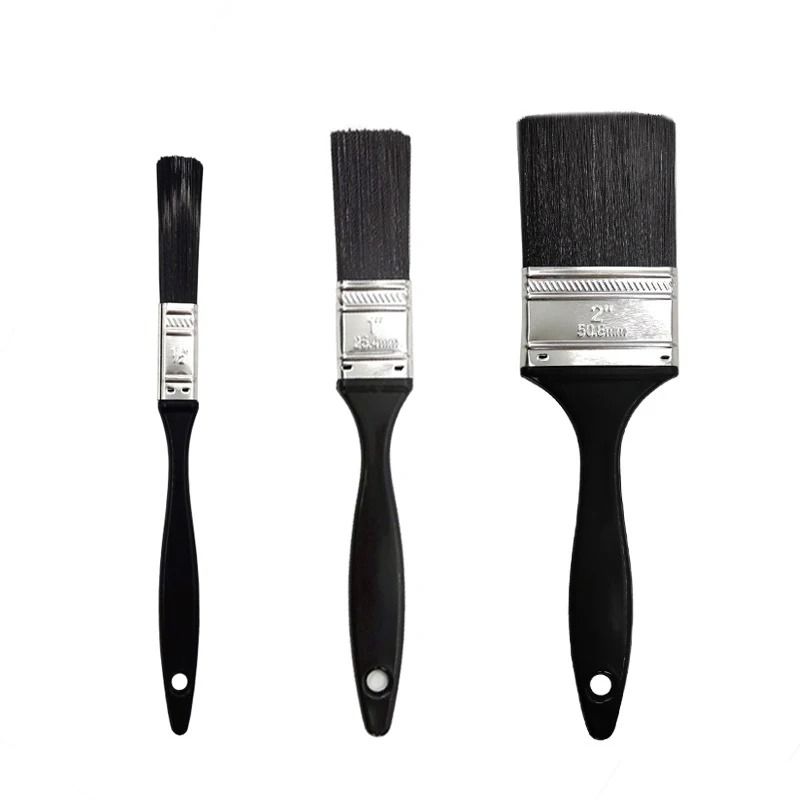 3 Piece Thickened Paint Brush Set Plastic Handle Cleaning And Wall Brushing Tools 1