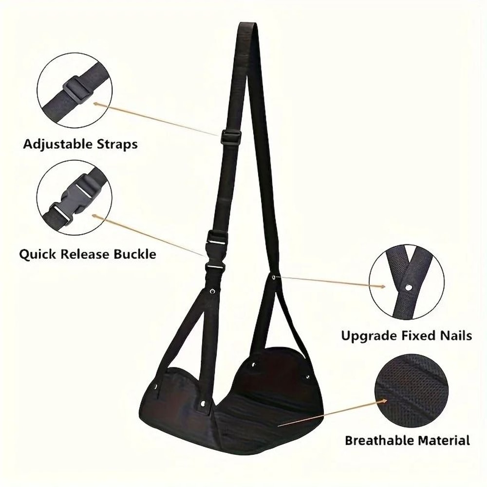 Ergonomic Airplane Footrest Portable Travel Hammock For Long Distance Flights 2