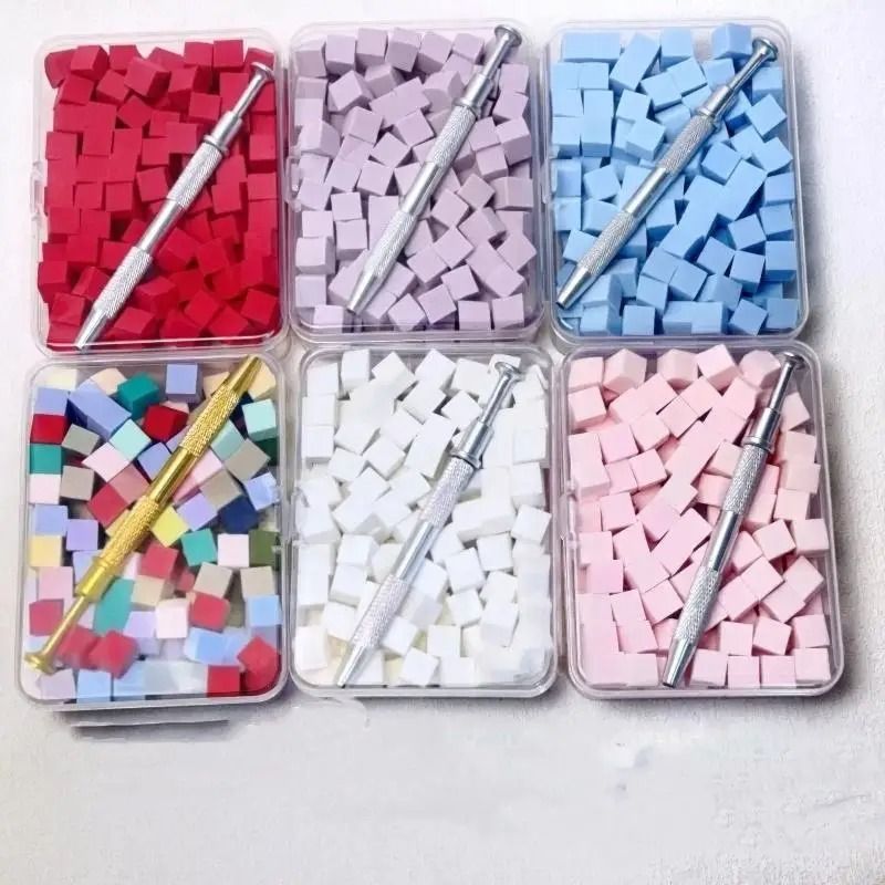 100 Piece Gradient Sponge Brush For Nail Art And Gel Polish Manicure Accessory 0