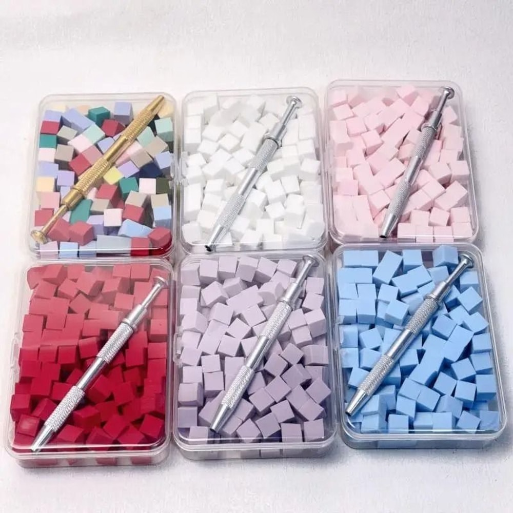 100 Piece Gradient Sponge Brush For Nail Art And Gel Polish Manicure Accessory 2