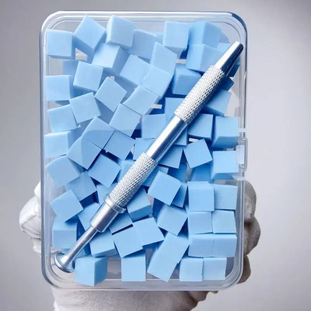 100 Piece Gradient Sponge Brush For Nail Art And Gel Polish Manicure Accessory 11