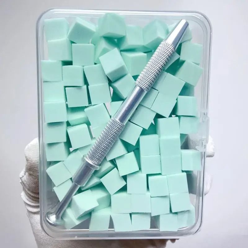 100 Piece Gradient Sponge Brush For Nail Art And Gel Polish Manicure Accessory 12