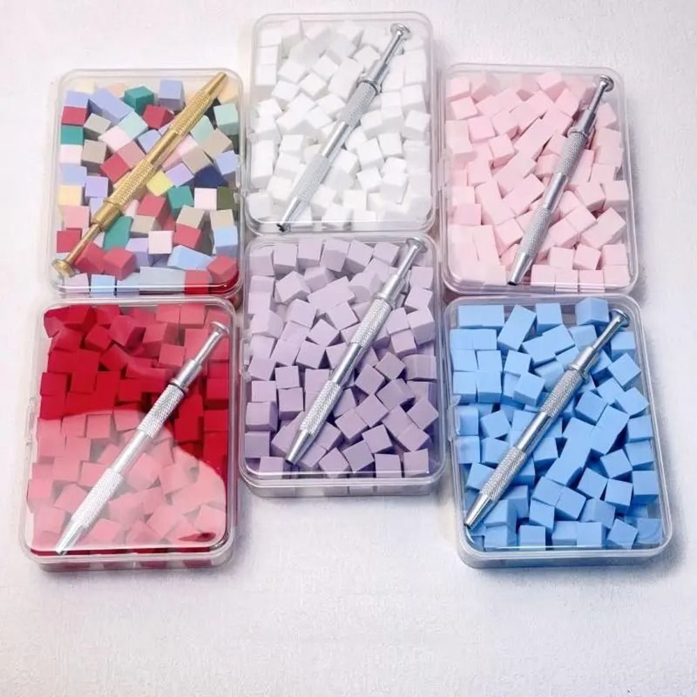 100 Piece Gradient Sponge Brush For Nail Art And Gel Polish Manicure Accessory 3